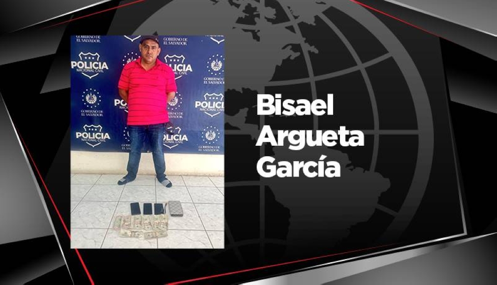 Bisael Argueta García fue detenido en San Miguel. / PNC.,image_description: