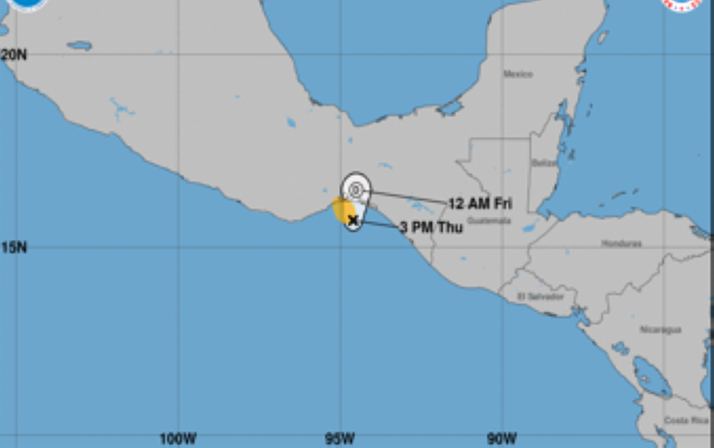 La depresión tropical 11E perdió fuerzas/ Foto tomada de la cuenta de NHC Pacific en la red social X.,image_description: