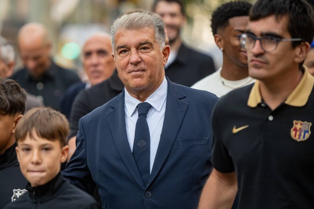 Joan Laporta elogió al entrenador del Barcelona. / Europa Pressn,image_description:Ofrenda floral con motivo de la Diada ante el monumento de Rafael Casanova en Barcelona