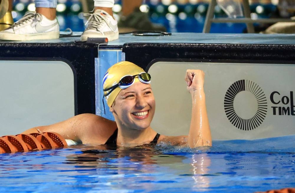 Ariana Valle logró cuatro oro en natación para El Salvador. / INDES,image_description: