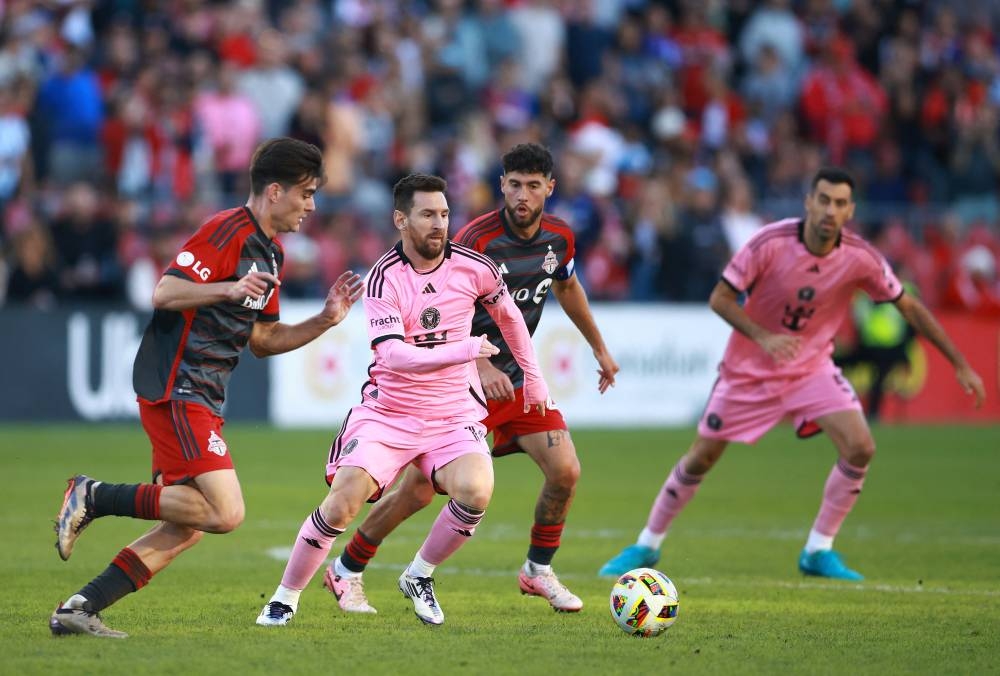 Lionel Messi, en el juego ante Toronto FC. ,image_description:Inter Miami CF v Toronto FC