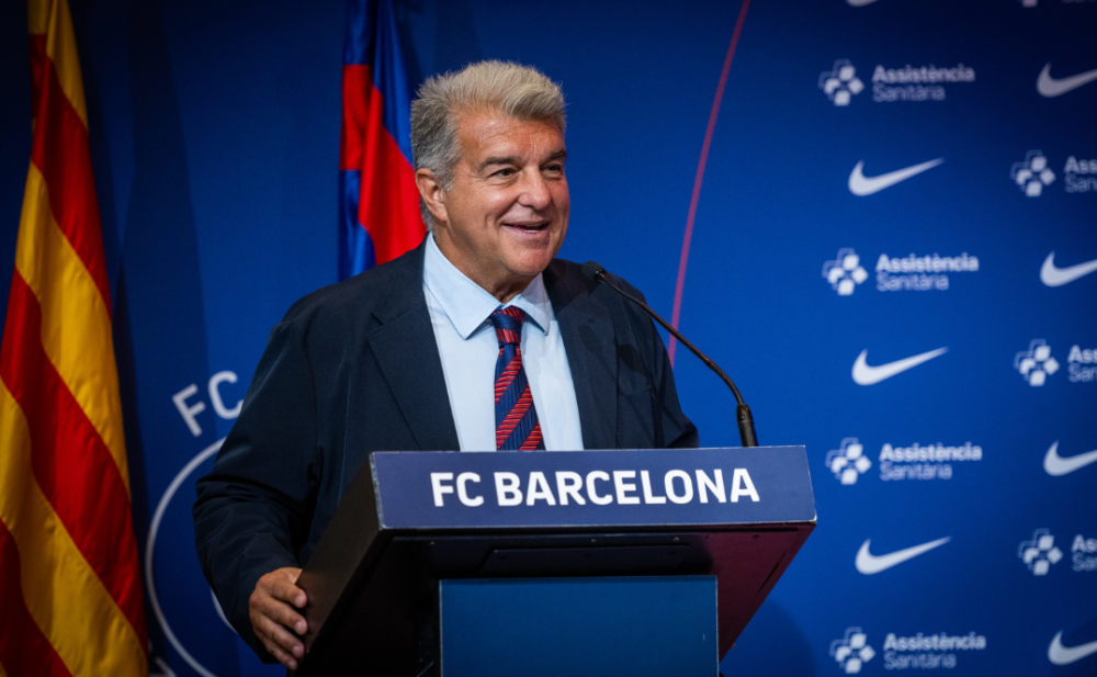 Joan Laporta, presidente del FC Barcelona/ Foto tomada de la cuenta de FC Barcelona en la red social X.,image_description: