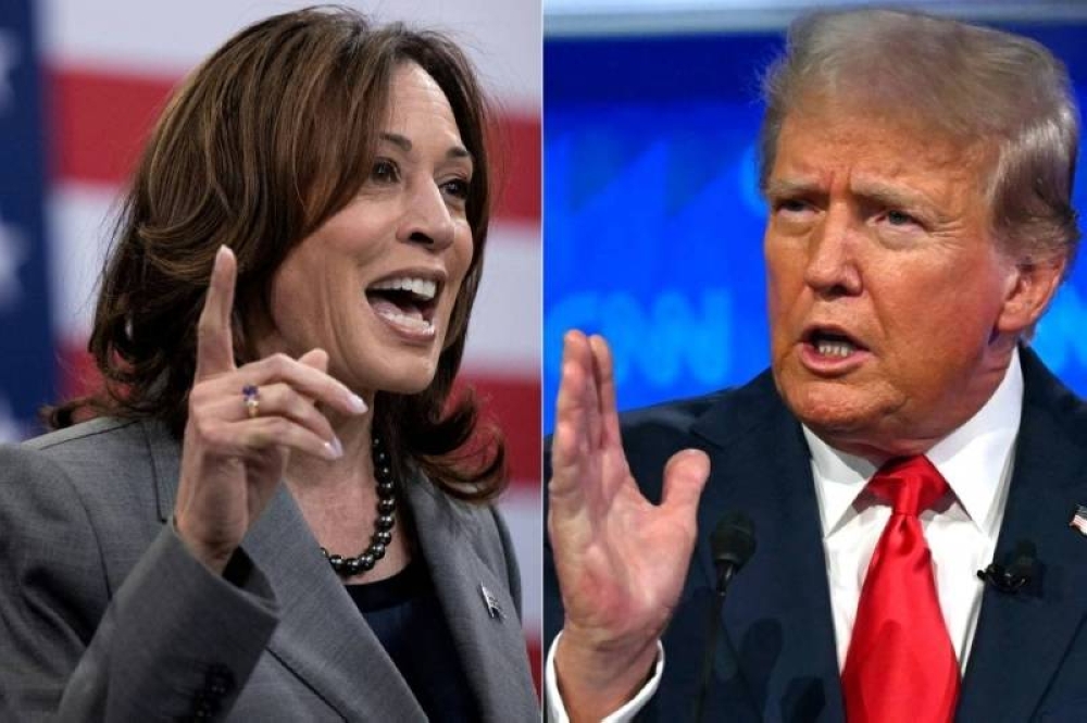 Kamala Harris y Donald Trump se disputarán la presidencia de EEUU el 5 de noviembre. / AFP.,image_description: