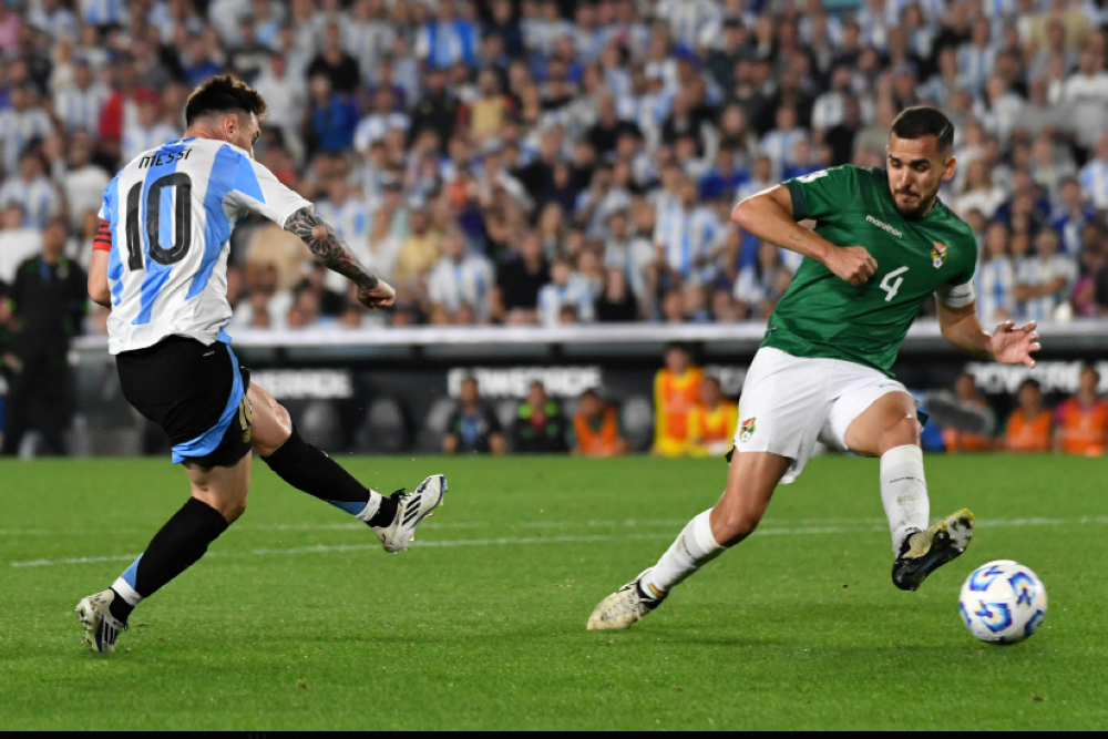 Lionel Messi anotó hat trick/ Foto tomada de la cuenta de la selección Argentina en la red social X.,image_description: