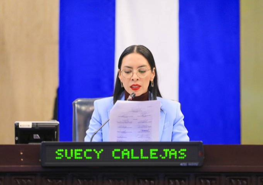 Suecy Callejas, diputada de Nuevas Ideas. / @AsambleaSV.