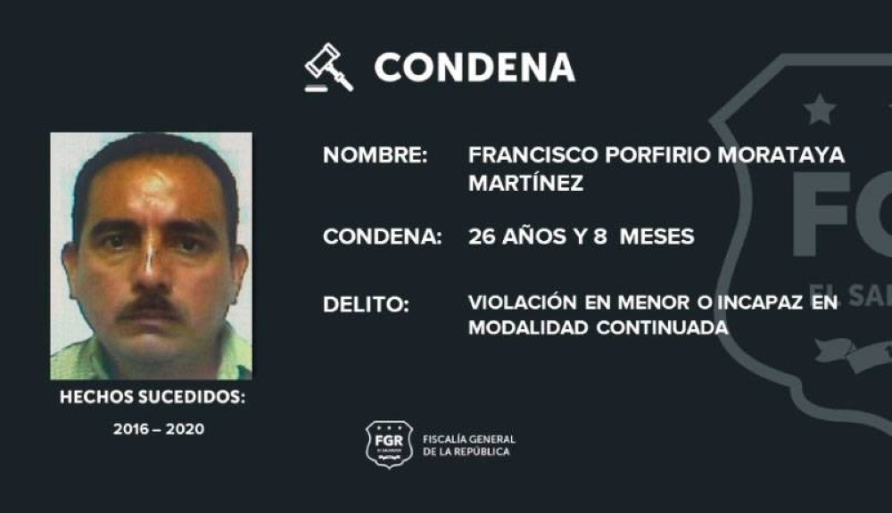 Francisco Porfirio Morataya Martínez, condenado a más de 26 años. / FGR,image_description: