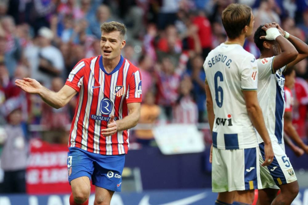 Alexander Sorloth festeja su gol ante Leganés. / AFP ,image_description: