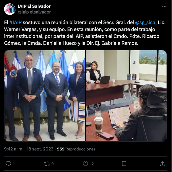 María Gabriela Ramos en su función de directora ejecutiva del IAIP.