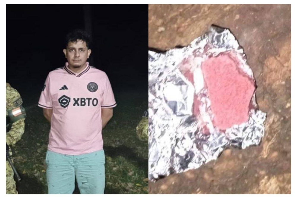 La captura fue ejecutada en el cantón San Cristóbal en el distrito de Candelaria de la Frontera, en Santa Ana Oeste. / Fuerza Armada.,image_description: