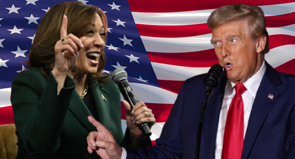 Kamala Harris y Donald Trump se enfrentarán en las elecciones presidenciales del 5 de noviembre. ,image_description: