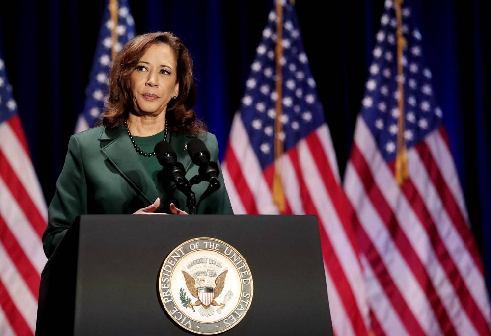 La vicepresidenta de EE. UU. y candidata demócrata, Kamala Harris./AFP ,image_description: