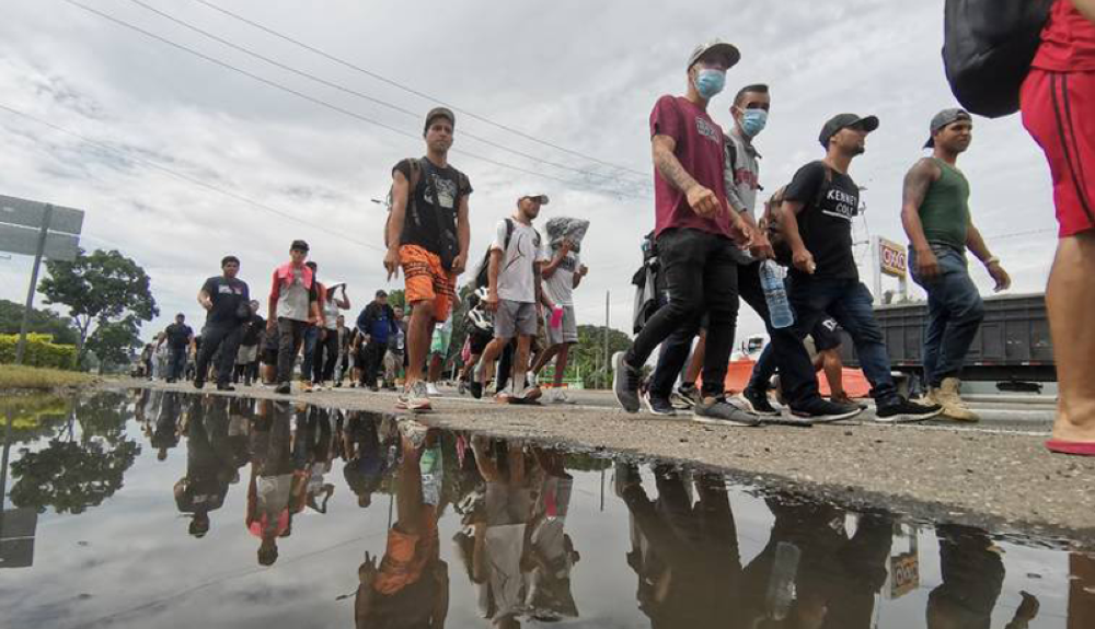 Caravanas de migrantes en México / Foto de archivo, tomada de Alexis Alvarado. Diario del Sur.,image_description: