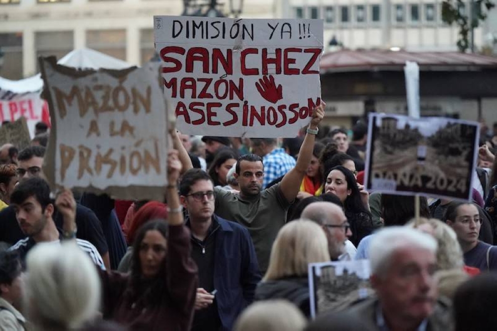 Unas 130,000 personas participaron en las manifestaciones de rechazo a las autoridades en España. / AFP.