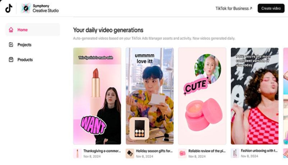Symphony Creative Studio ya está disponible para todos los usuarios de TikTok for Business.,image_description: