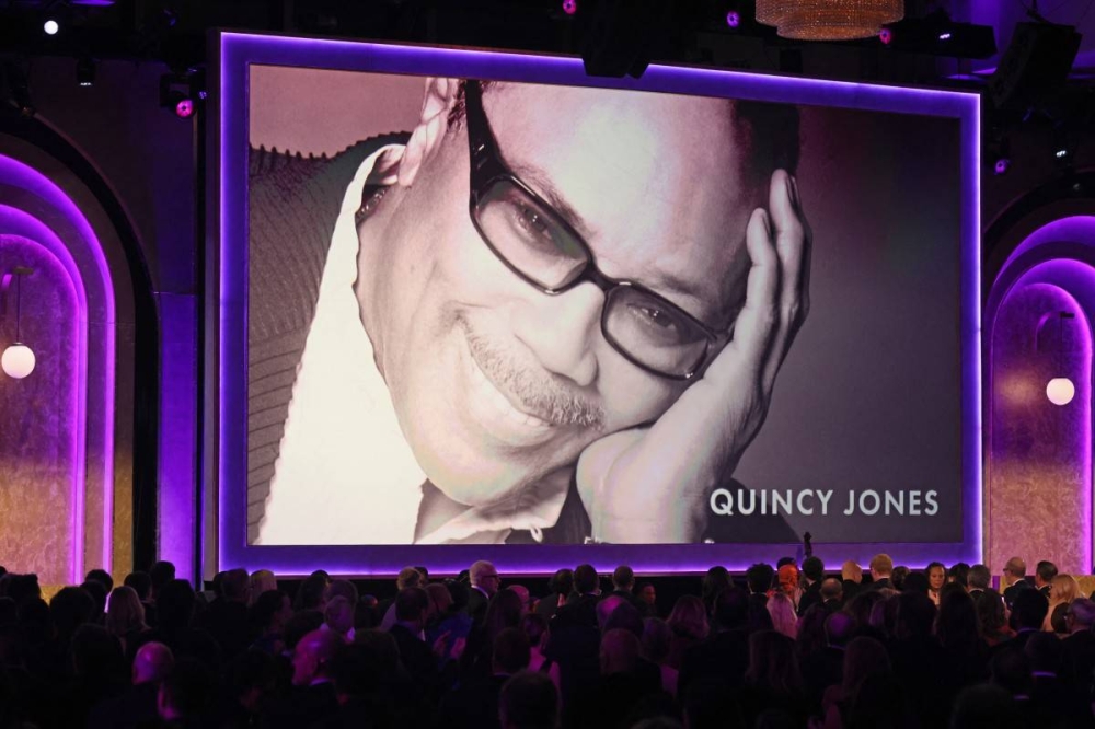 Quincy Jones brilló este domingo la 15a gala anual del Gobernador, en el Ray Dolby Ballroom de Los Ángeles. Photo by Etienne Laurent / AFP,image_description:Governors Awards  Academy of Motion Picture Arts and Sciences