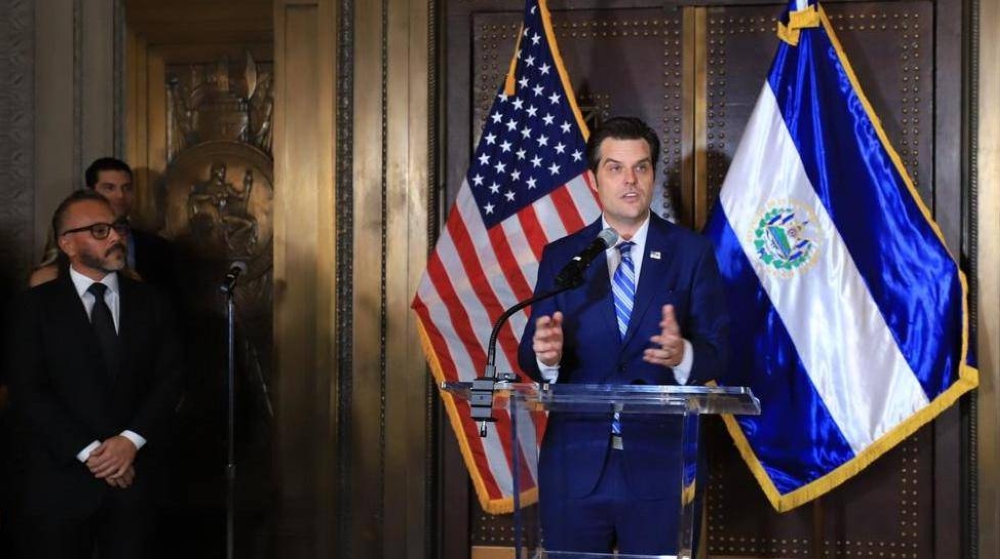 El congresista republicano Matt Gaetz, designado para fiscal general, destacó la seguridad de El Salvador. / CAPRES.,image_description: