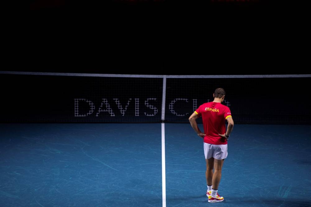 Rafael Nadal y su último juego de tenis: por España en la Copa Davis. / AFP,image_description: