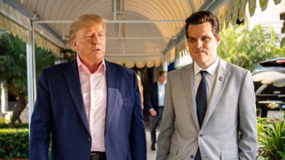 Donald Trump, presidente electo de Estados Unidos y Matt Gaetz/ Foto cortesía.,image_description: