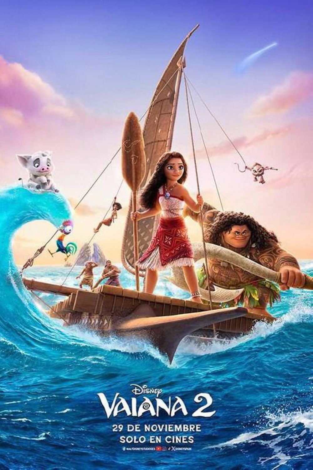  Póster que se distribuye de la película con el nombre “Vaiana” para algunos países europeos.
