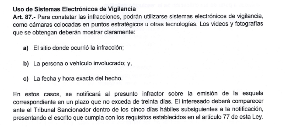 El artículo 87 de la Ley de residuos permite el uso de cámaras de vigilancia para detectar infracciones e imponer multas.