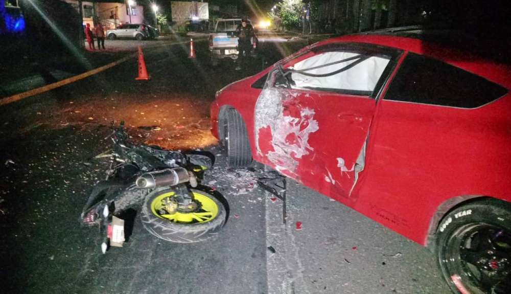 Un motociclista murió luego de chocar contra un vehículo particular en la carretera Troncal del Norte. /PNC