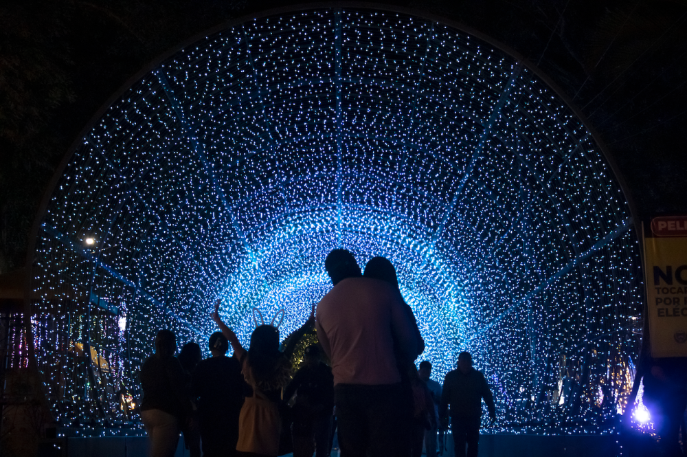 Una de las vistas a las decoraciones en el Complejo Deportivo El Cafetalón de Santa Tecla. /Alexander Montes. 