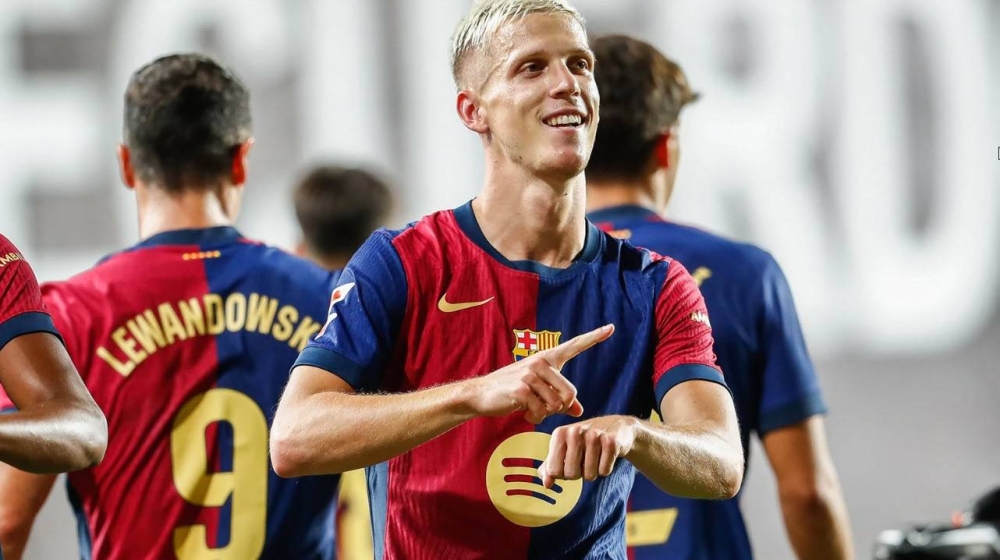 Dani Olmo, llegado de Alemania, tiene problemas para ser inscripto por el Barcelona en 2025. ,image_description: