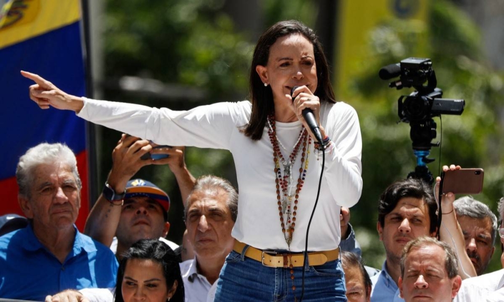 María Corina Machado, líder de la oposición venezolana/Foto Pedro Rances Mattey AFP.,image_description: