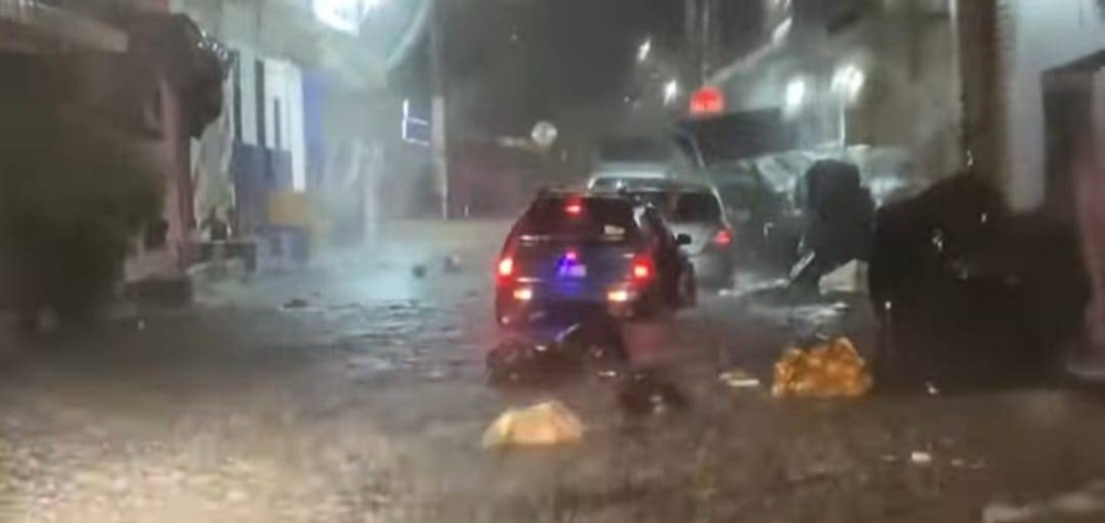 Medios locales publicaron imágenes de la tormenta ocurrida en San Francisco Gotera.