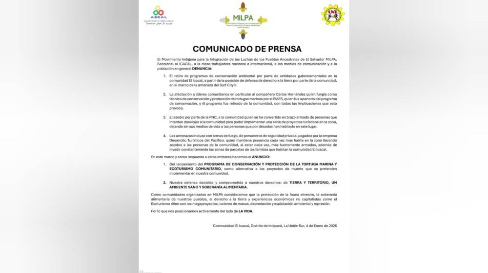 La comunidad de la Playa El Icacal aseguraron que el retiro de programas está ligado a la expansión de Surf City II, uno de las iniciativas emblemas del actual gobierno. /Arpas
