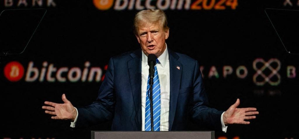 Una de las principales de Donald Trump en su campaña fue el bitcoin y su uso/ Foto archivo AFP.,image_description: