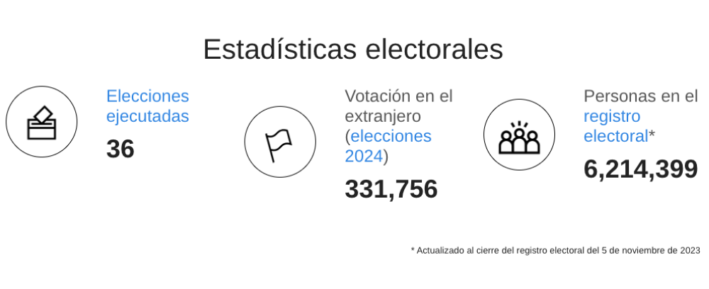 Captura de pantalla del sitio web del Tribunal Supremo Electoral. 