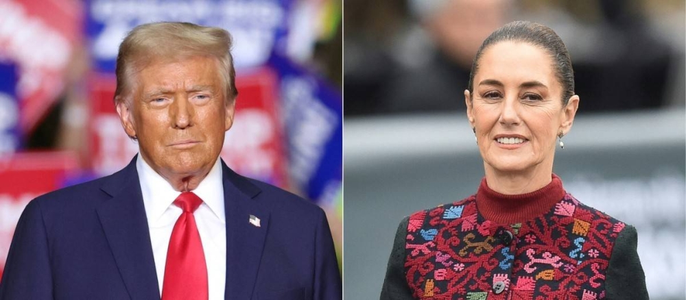 Donald Trump, presidente de Estados Unidos y Claudia Sheinbaum, presidenta de México/ Foto AFP.,image_description: