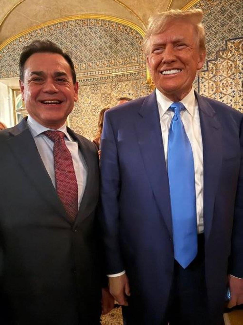 El canciller Rubén Ramírez Lozcano con el presidente Donald Trump. / @mreparaguay