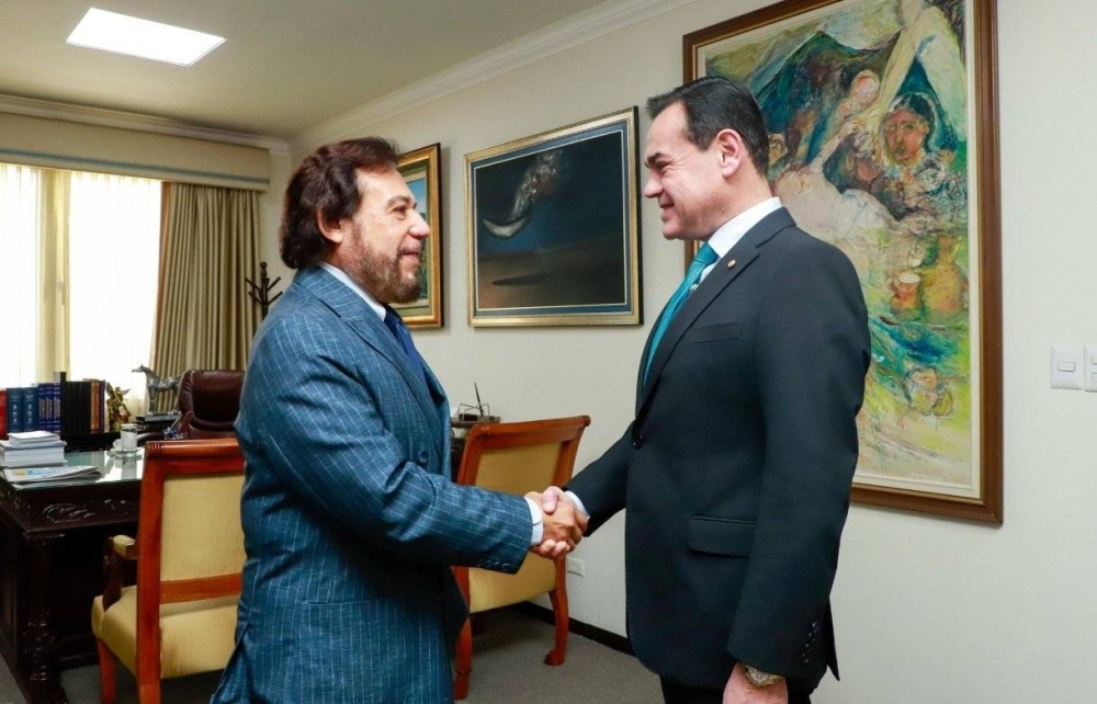 El canciller de Paraguay, Rubén Ramírez Lezcano, se reunió con el vicepresidente de El Salvador, Félix Ulloa. / Vicepresidencia de El Salvador.